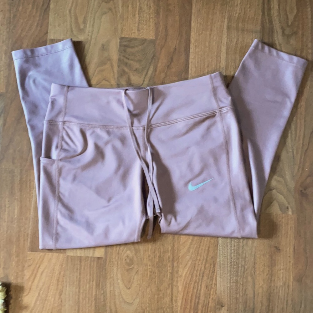 Pale pink Dri- fit Nike leggings size small